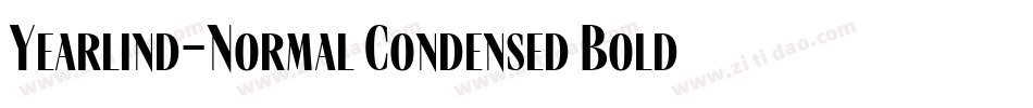 Yearlind-Normal Condensed Bold字体转换
